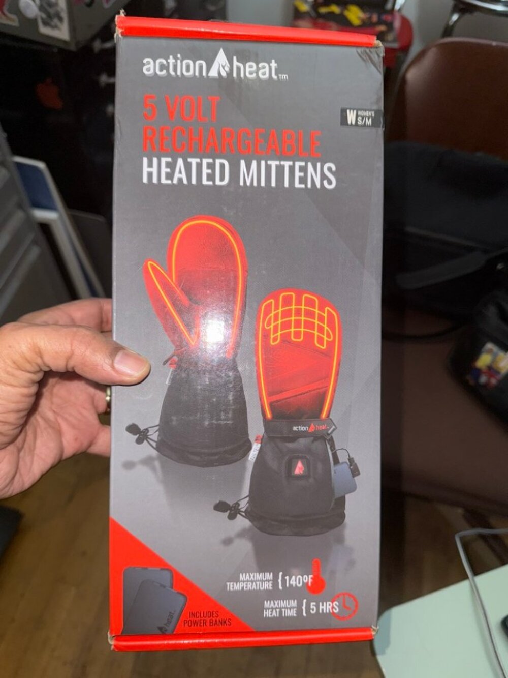 Rechargeable Heated Winter Mittens